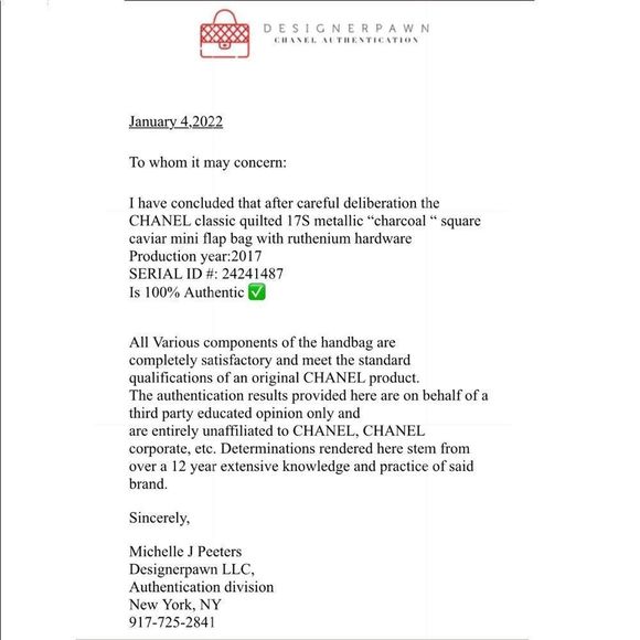 ββ CHANEL 17S Metallic Charcoal Square Classic Caviar Mini Quilt Flap Bag CC RHW - Picture 17 of 17